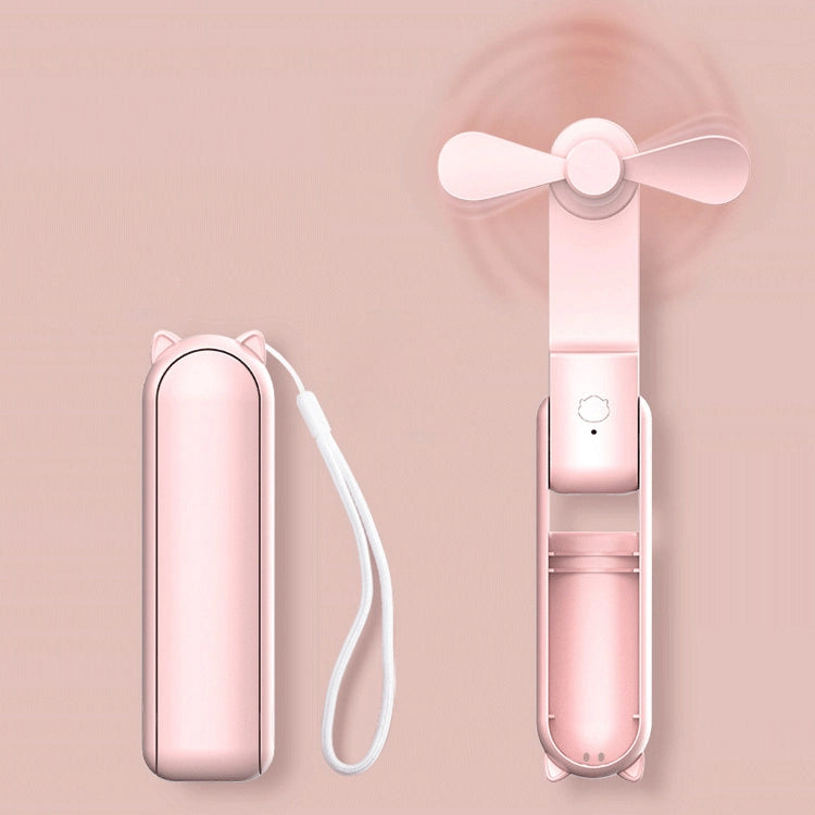 2-in-1 Portable Handheld Fan & Power Bank β USB Rechargeable Personal Cooling Fan with Up to 12H Battery Life