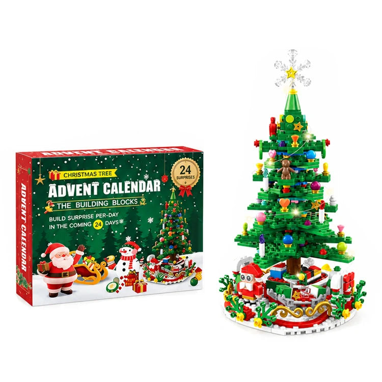 24-Day Build-a-Tree Advent Calendar – 701-Piece Christmas Building Block Set