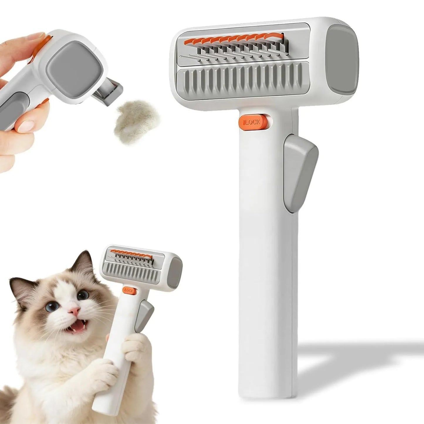 🐾 2-in-1 Pet Grooming Comb – Advanced Detangling & Deshedding System