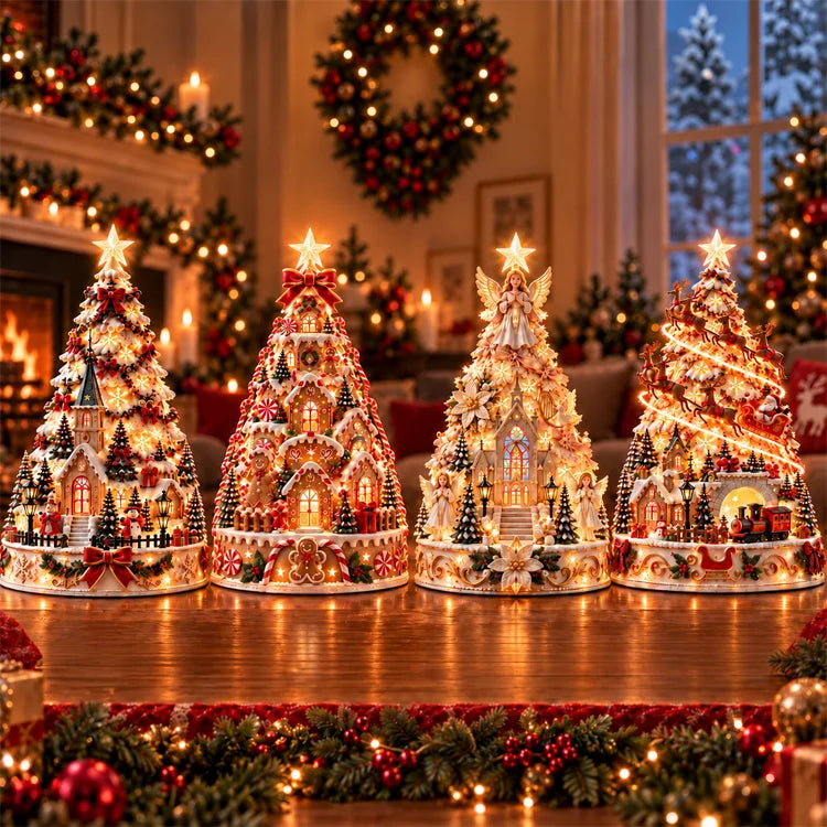 Christmas Village Projection Tree Lamp