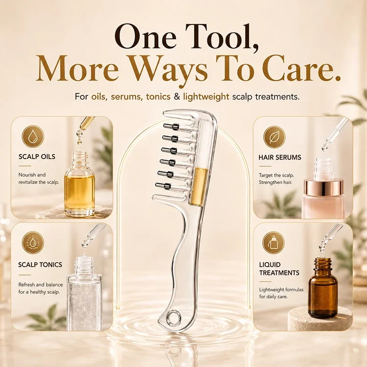 Scalp Care Massage Applicator Comb – Oil & Serum Root Applicator