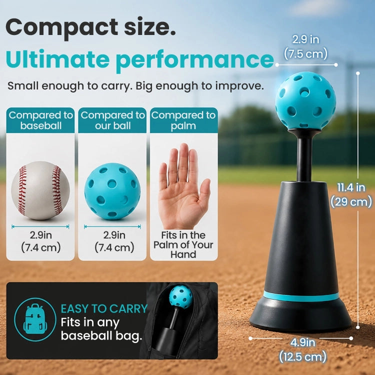 Automatic Batting Tee Popper with 3 Training Balls – Baseball & Softball Solo Hitting Trainer