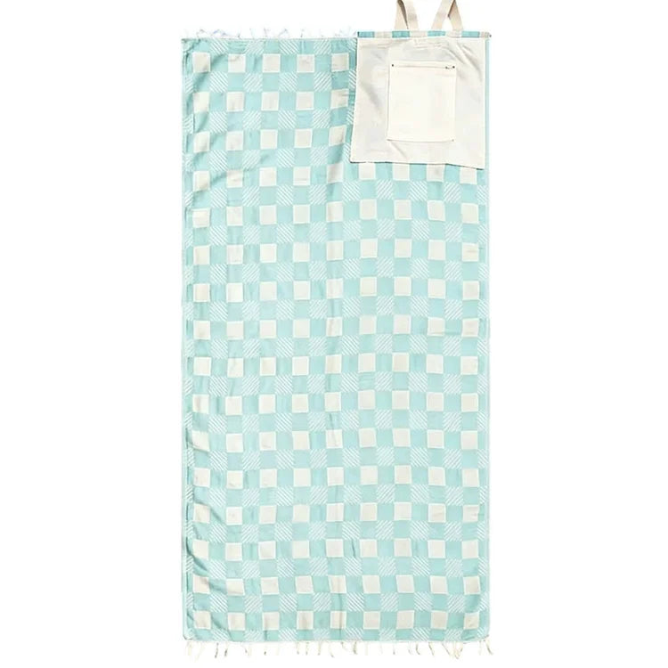 🌴 2-in-1 Convertible Beach Towel Backpack - Oversized Sand-Free Beach Blanket Bag With Hidden Pocket & Hands-Free Carry
