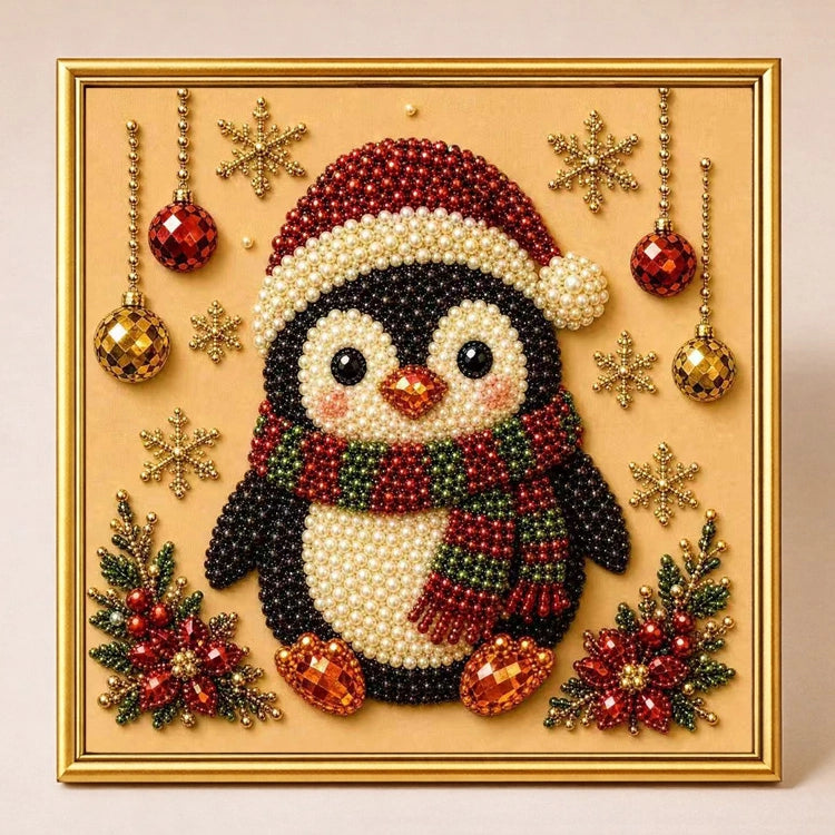 Pre-Framed Christmas Pearl Diamond Painting Art Kit
