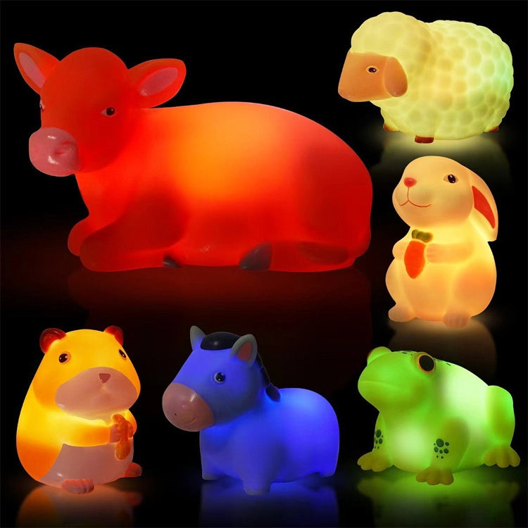 6-Piece Water-Activated LED Light-Up Bath Toy Car Set – Glowing Floating Water Toys for Toddlers