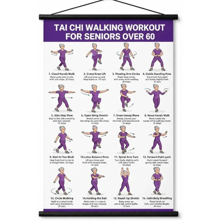 🔥Last Day 50% OFF💖Tai Chi Workout Poster for Seniors