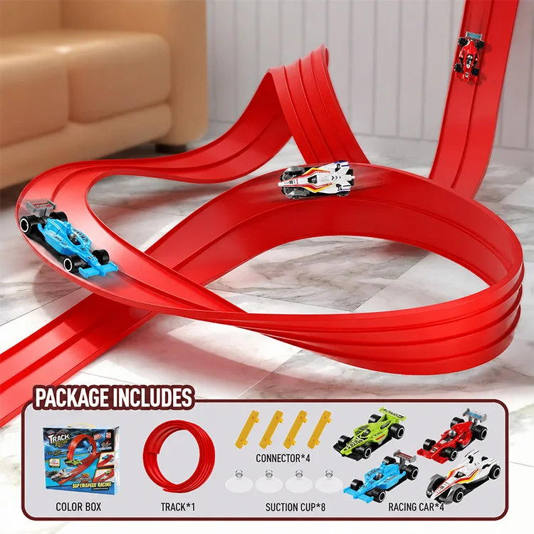 🏎️ Flexible Two-Lane Race Track Set