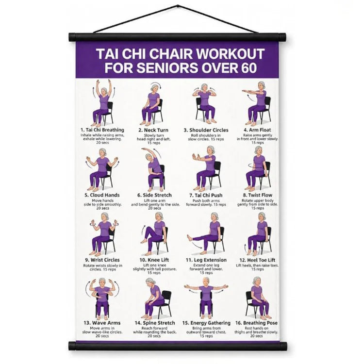 🔥Last Day 50% OFF💖Tai Chi Workout Poster for Seniors