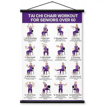 🔥Last Day 50% OFF💖Tai Chi Workout Poster for Seniors