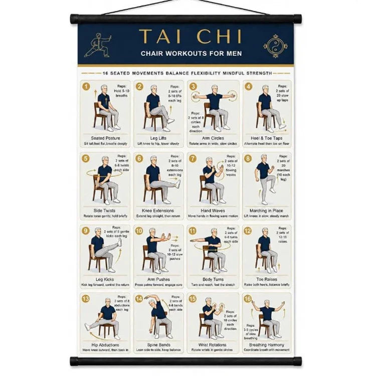 🔥Last Day 50% OFF💖Tai Chi Workout Poster for Seniors