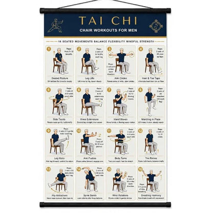 🔥Last Day 50% OFF💖Tai Chi Workout Poster for Seniors