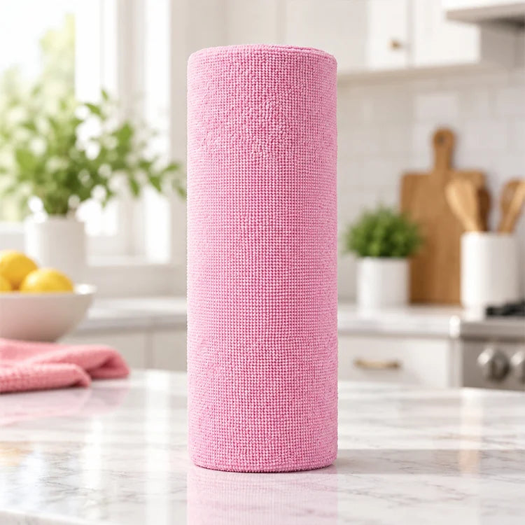 Reusable Microfiber Cleaning Cloth Roll