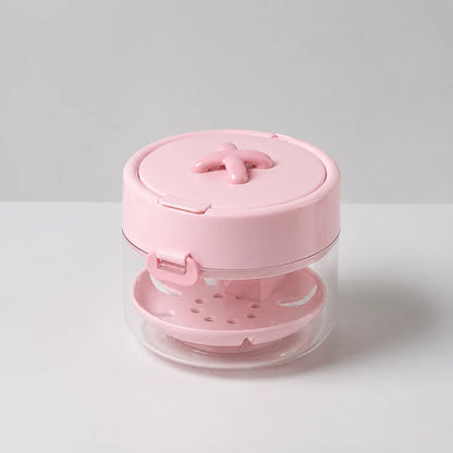 3-in-1 Retainer Cleaner Case with Mirror & Removable Cleaning Basket for Aligners, Mouth Guards & Dentures