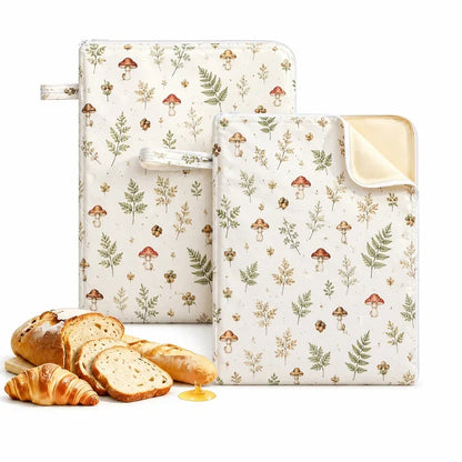 Reusable Beeswax Bread Storage Bag – XL Breathable Linen Cotton Bread Keeper