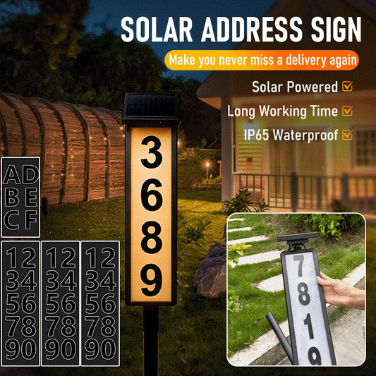 Solar Address Sign