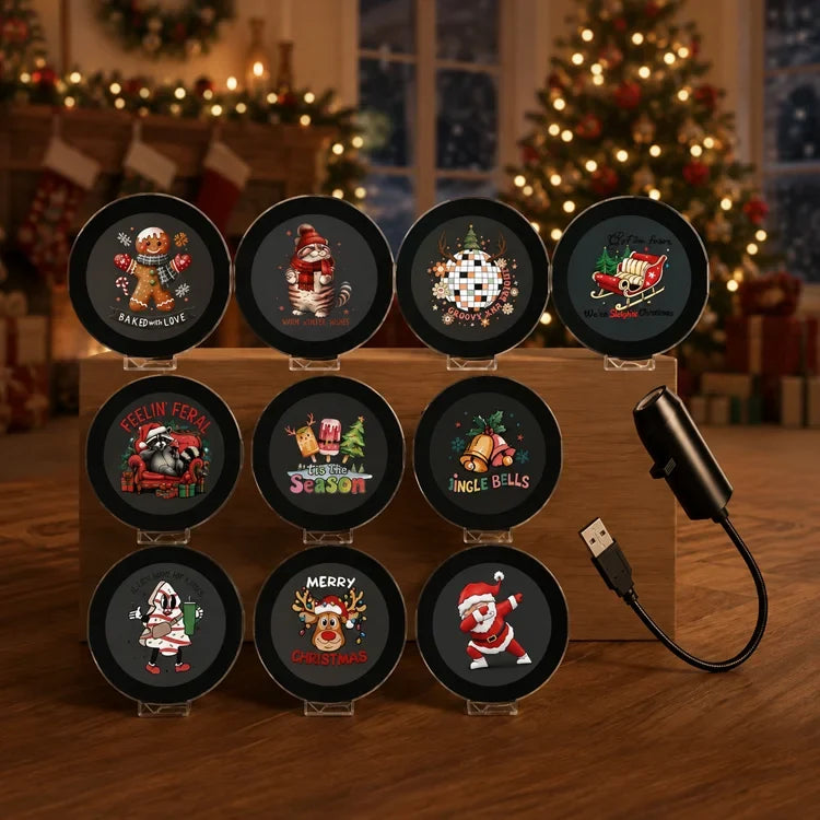 10-Scene Christmas Projector Light – USB Wall & Ceiling Holiday Projector
