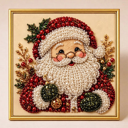 Pre-Framed Christmas Pearl Diamond Painting Art Kit