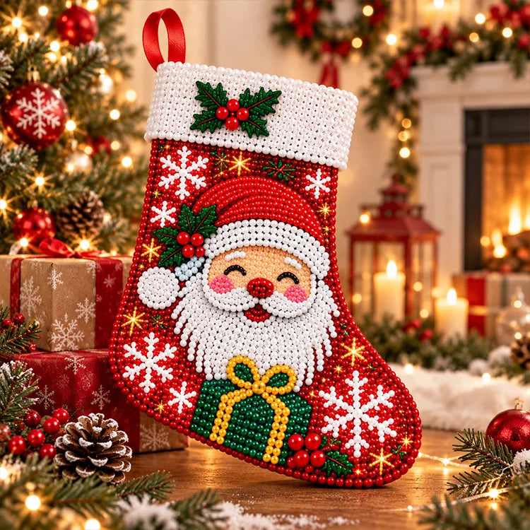 DIY Diamond Painting Christmas Stocking Kit – 6 Festive Holiday Designs
