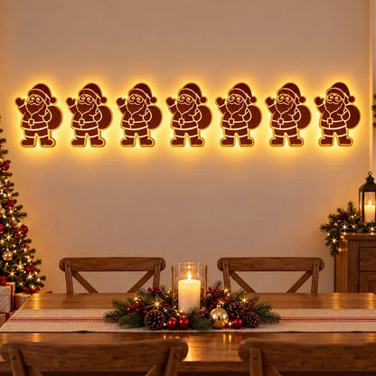 7-Piece LED Christmas Wall Decor Set – Warm-Light Holiday Silhouettes