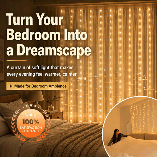 USB Remote-Control LED Curtain String Lights