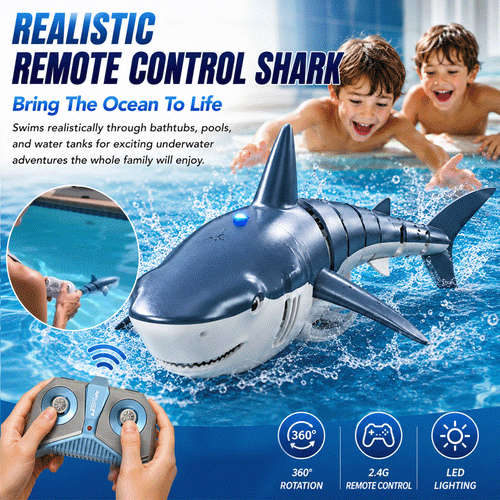 Realistic RC Shark Toy – Rechargeable Remote Control Swimming Shark for Pool, Bathtub & Water Play