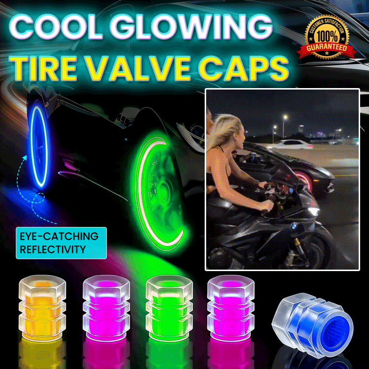 Luminous Tire Valve Stem Caps – Universal Fluorescent Wheel Accessories For Cars, Bikes & Motorcycles