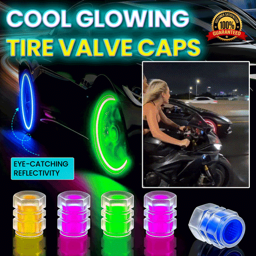 Luminous Tire Valve Stem Caps – Universal Fluorescent Wheel Accessories For Cars, Bikes & Motorcycles