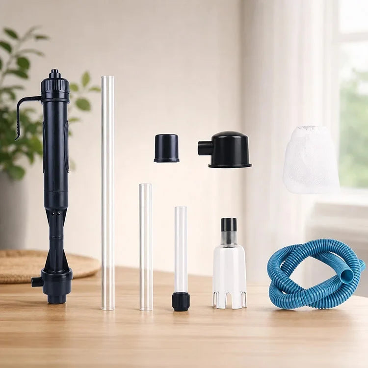 Electric Aquarium Gravel Cleaner – 4-in-1 Water Changer & Fish Tank Vacuum