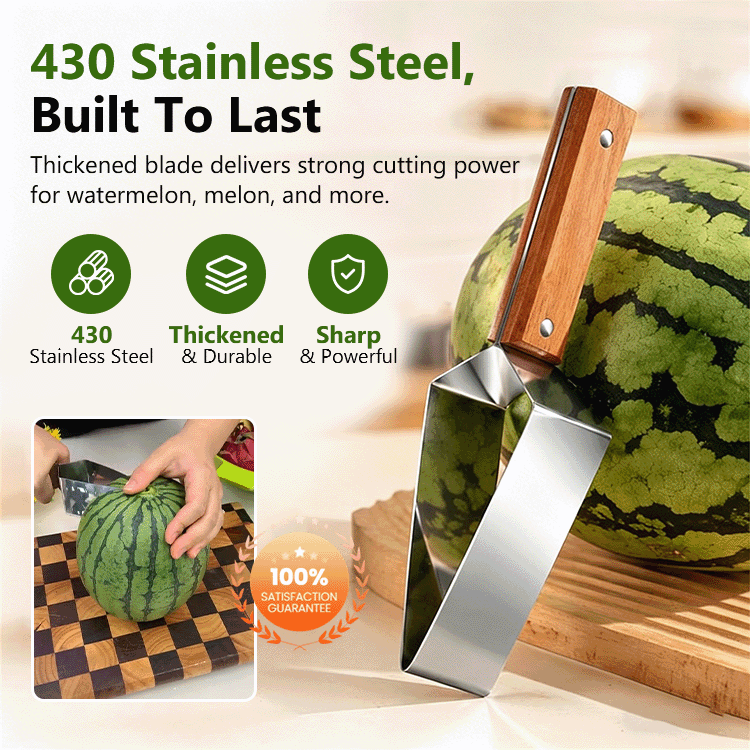 Stainless Steel Watermelon Cutter • Triangle Cube Slicer • Multi-Fruit Divider • Easy Clean Kitchen Tool