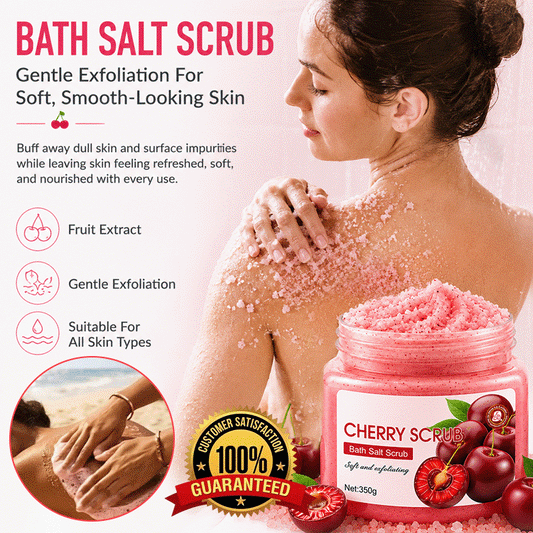 Exfoliating Body Salt Scrub – Deep Cleansing, Rough Skin Smoothing & Moisturizing Body Polish