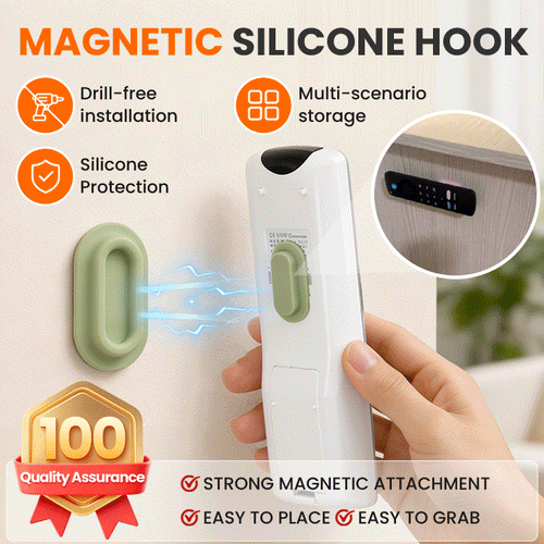 Magnetic Silicone Remote Holder – No-Drill Wall Organizer for Remotes & Chargers