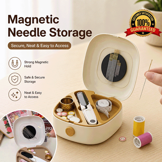 Magnetic Portable Sewing Kit – Complete Home Sewing Repair Kit with Organized Storage Case, Needles, Thread & DIY Sewing Accessories
