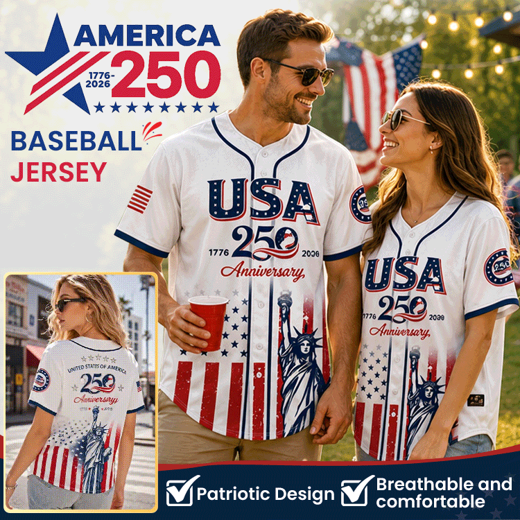America 250 - Patriotic Baseball Jersey – 1776-2026 We The People Eagle Independence Day Button-Down Shirt