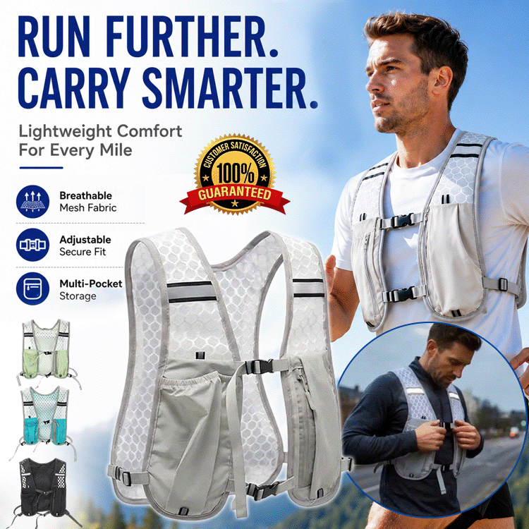 Lightweight Running Vest Backpack – Breathable Hydration Pack for Marathon, Trail Running & Hiking