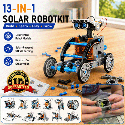 ☀️ SolarBotix™ 13-in-1 STEM Solar Robot Kit - Build. Learn. Imagine. Repeat. 🤖⚡