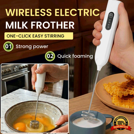Rechargeable Electric Milk Frother - 3-Speed Handheld Coffee Foam Maker & Mini Kitchen Whisk