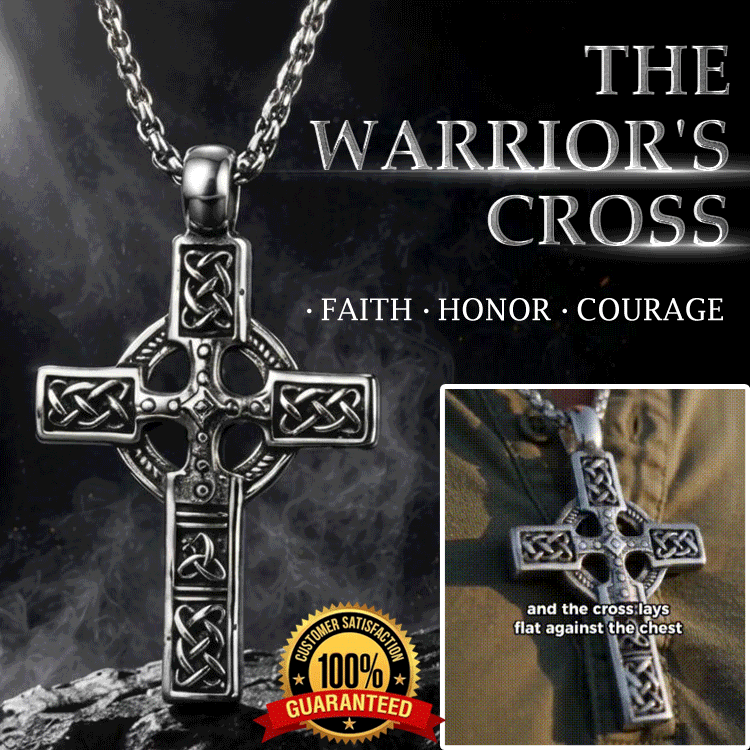 Handcrafted Celtic Cross Necklace – Stainless Steel Viking Faith Pendant with Chain | Symbol of Strength, Protection & Eternal Faith