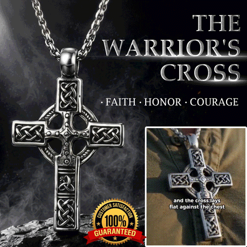 Handcrafted Celtic Cross Necklace – Stainless Steel Viking Faith Pendant with Chain | Symbol of Strength, Protection & Eternal Faith