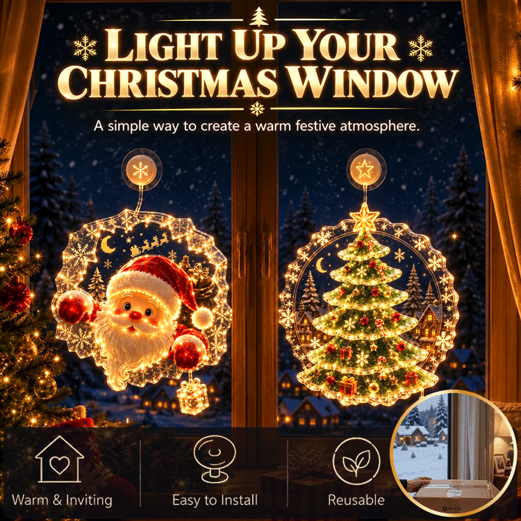 🔥 Last Day 50% OFF🔥🎄Christmas Suction Cup Window Light
