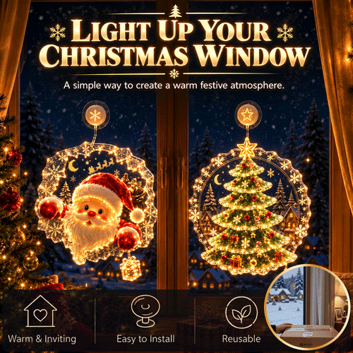 🔥 Last Day 50% OFF🔥🎄Christmas Suction Cup Window Light