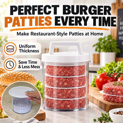 5-Layer Stackable Burger Patty Maker Press – Prep, Stack & Store