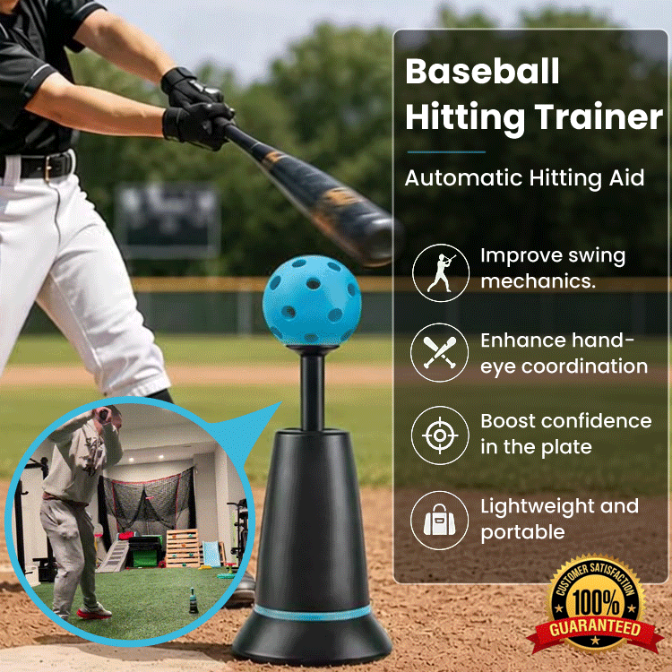 Automatic Batting Tee Popper with 3 Training Balls – Baseball & Softball Solo Hitting Trainer