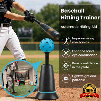 Automatic Batting Tee Popper with 3 Training Balls – Baseball & Softball Solo Hitting Trainer
