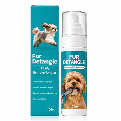 Pet Fur Detangling Spray – No-Rinse Anti-Static Coat Smoother for Dogs & Cats