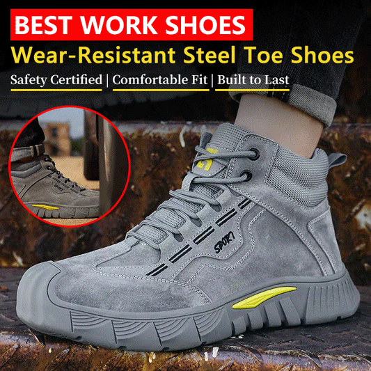🛡️ IronStep™ Lightweight Steel Toe Safety Boots