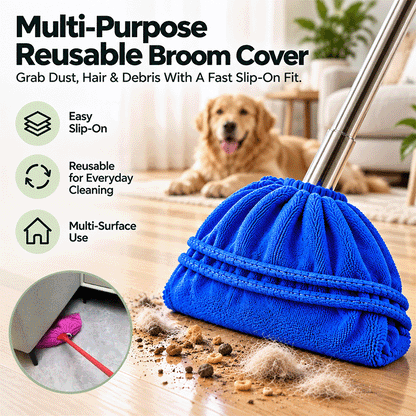 Reusable Multi-Purpose Broom Cover – Wet & Dry Cleaning Sleeve