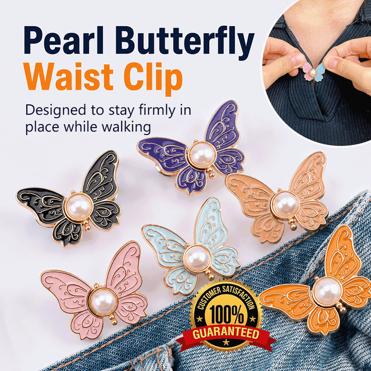 ButterflyFit - No-Sew Waist Tightener Clips – Reusable Butterfly Jean Waist Adjuster for Loose Pants, Skirts & Dresses