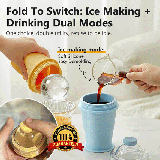 ChillSphere™ Foldable Ice Ball Bottle – Includes Large + Small Duo Set