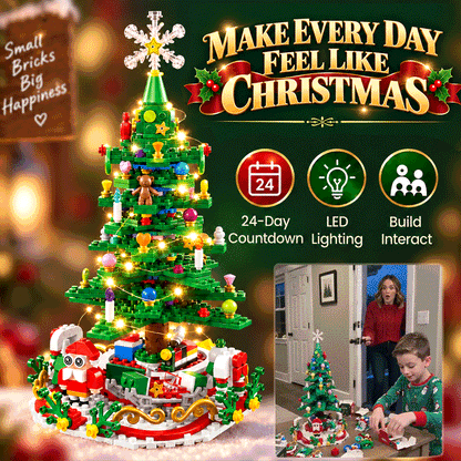 24-Day Build-a-Tree Advent Calendar – 701-Piece Christmas Building Block Set