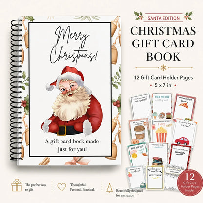 🔥Last Day 50% OFF🎁Christmas Gift Card Book -🎄12 GIFT CARD HOLDER PAGES INSIDE!